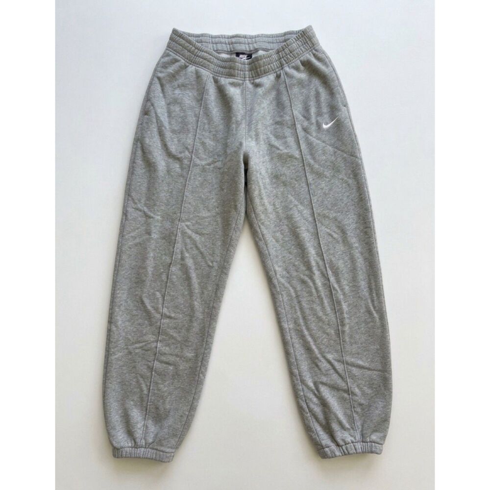 Mens Nike Sportswear Trend Fleece Pintuck Sweatpants Heather Gray Size Medium